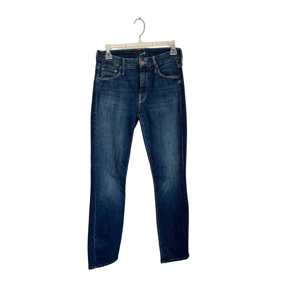 MOTHER The Looker Crop Here Kitty Kitty Wash Jeans Sz 25 Skinny‎
